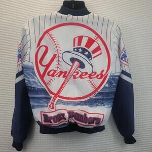 Rare Vintage 1989 Chalk Line Yankees Fanimation Satin Bronx Bombers Jacket Med